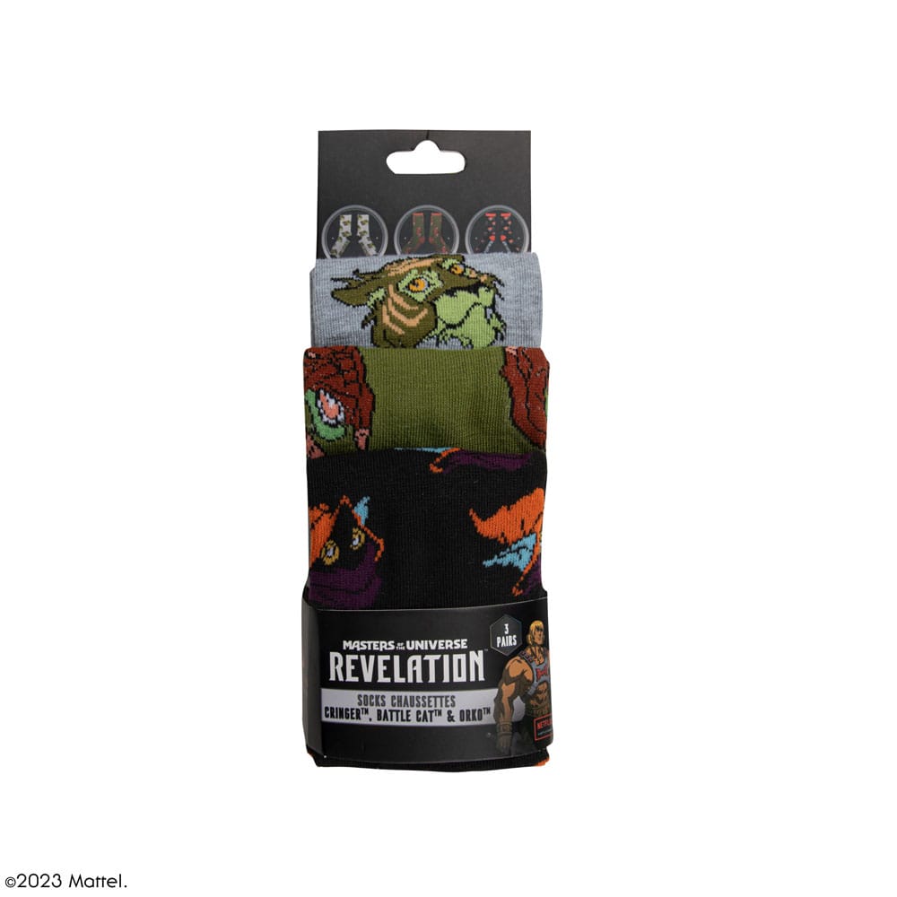 Masters of the Universe - Revelation: Cringer & Battle Cat & Orko Socks 3er Socken Set