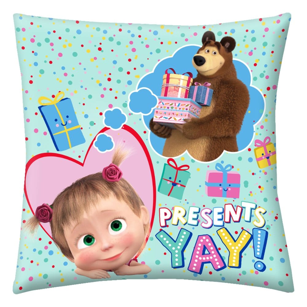 Masha and the Bear Dekokissen Presents Yay! 40 x 40 cm