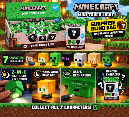 Minecraft Mini-Taschenlampe Nachtlicht Blind Box Display (20)