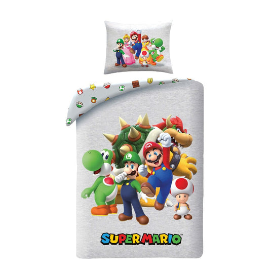 Super Mario Bettwäsche Ver. 4 140 x 200 cm / 70 x 90 cm