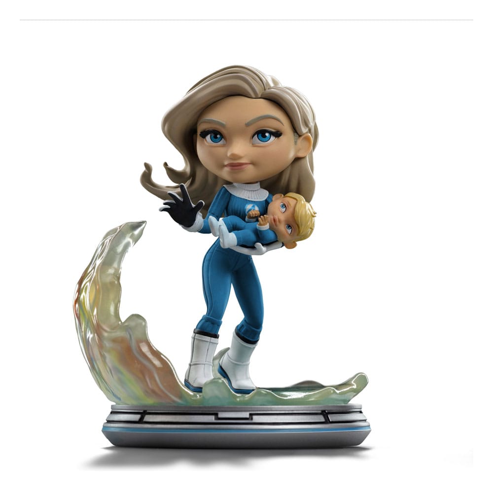 Fantastic Four Mini Co. PVC Figur Invisible Woman and Franklin 15 cm