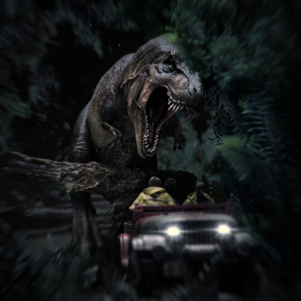 Jurassic Park Demi Art Scale Statue 1/20 T-Rex Chase