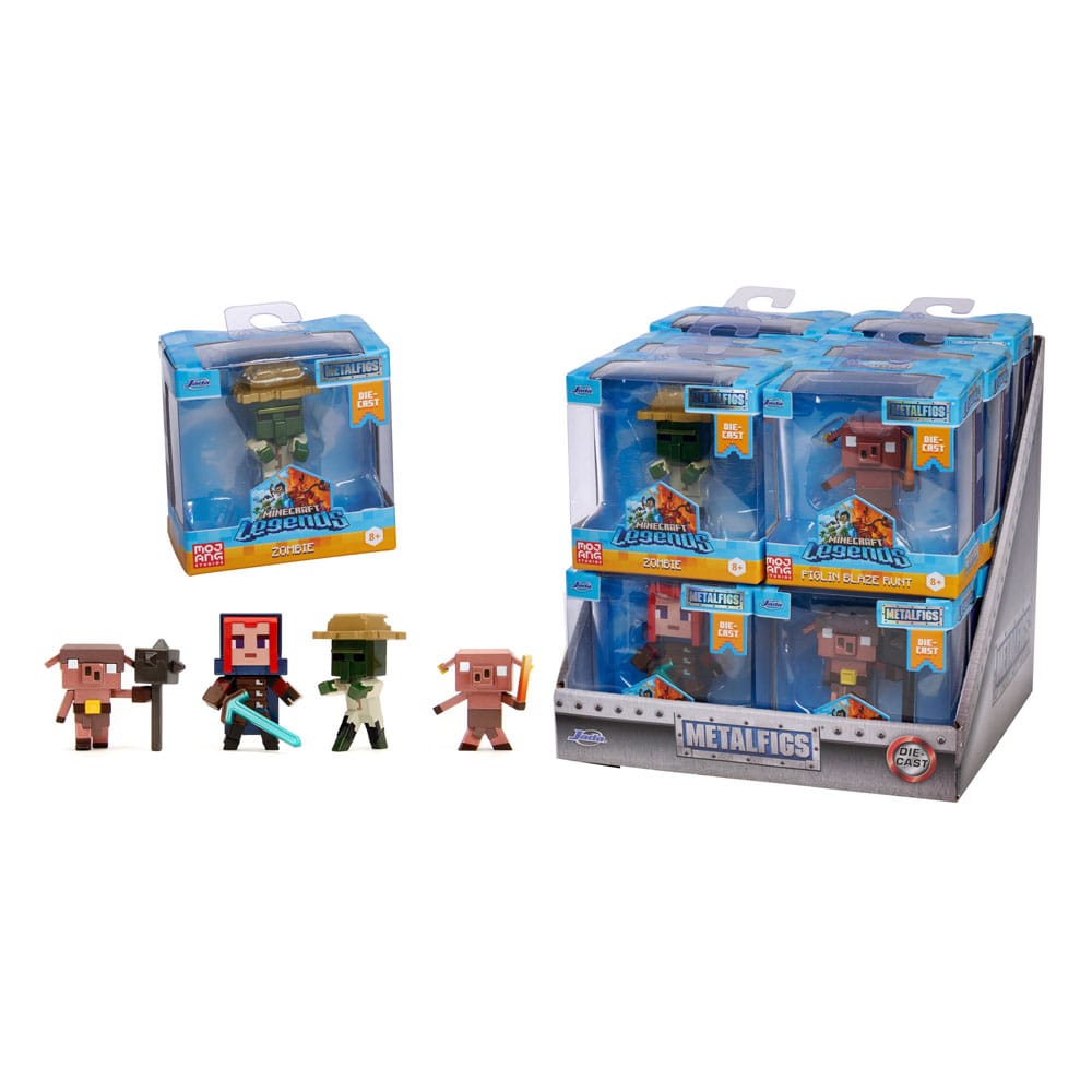 Minecraft Nano Metalfigs Diecast Minifiguren 6 cm Wave 2 Sortiment (12)