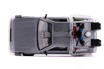 Zurück in die Zukunft II Hollywood Rides Diecast Modell 1/24 DeLorean Time Machine