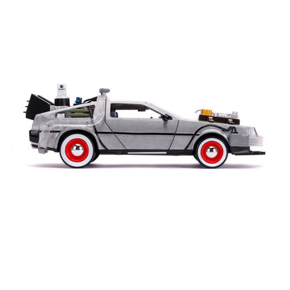 Zurück in die Zukunft III Hollywood Rides Diecast Modell 1/24 DeLorean Time Machine