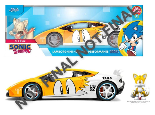 Sonic Diecast Modell 1:24 Tails Lamborghini Huracan 19 cm