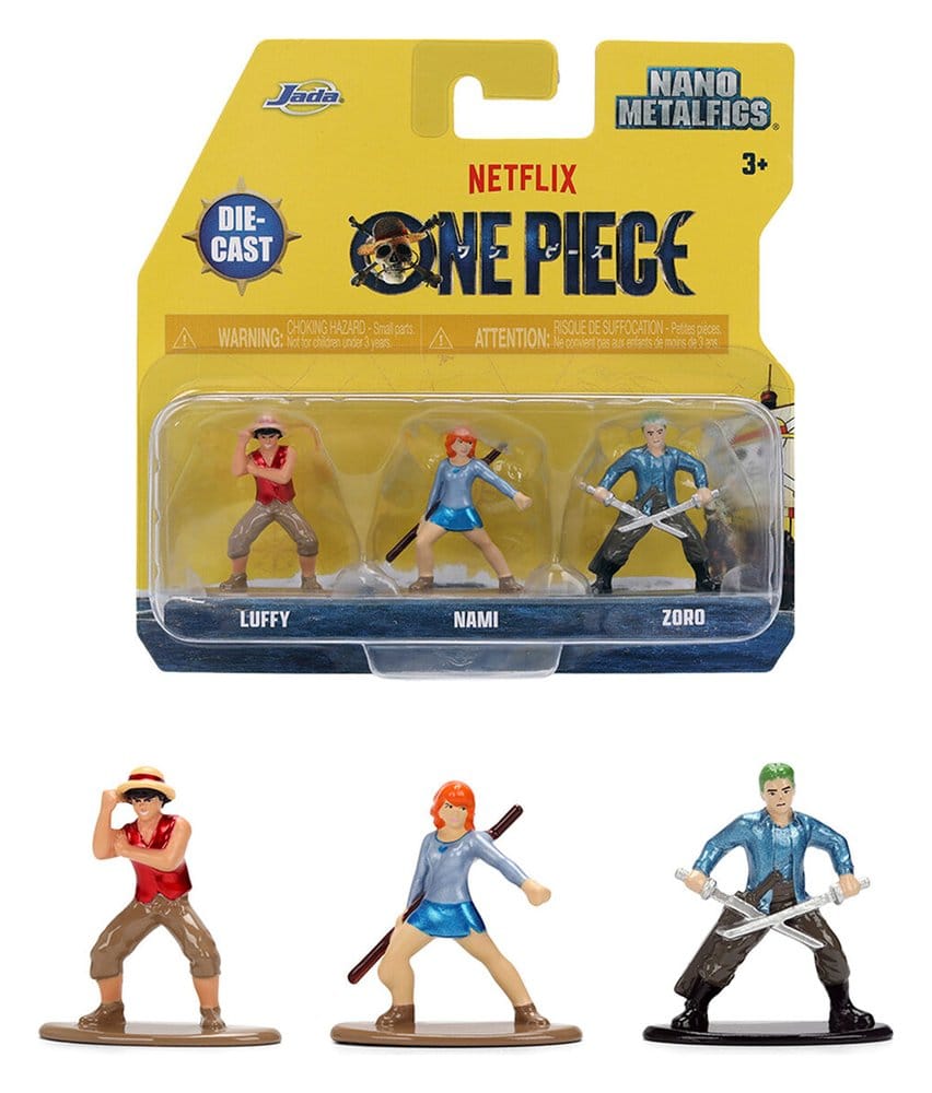 One Piece Nano Metalfigs Minifiguren 3er-Pack