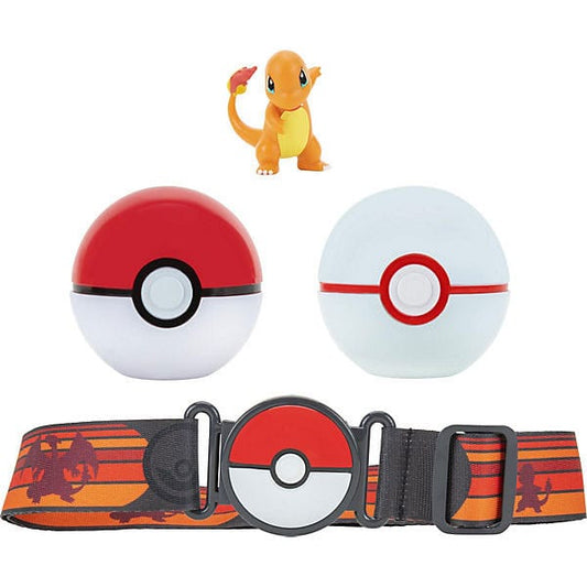Pokémon Clip'n'Go Poké Gürtel Set Pokéball, Luxusball & Glumanda