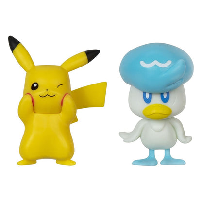 Pokémon Gen IX Battle Figure Pack Minifiguren 2er-Pack Pikachu & Kwaks 5 cm