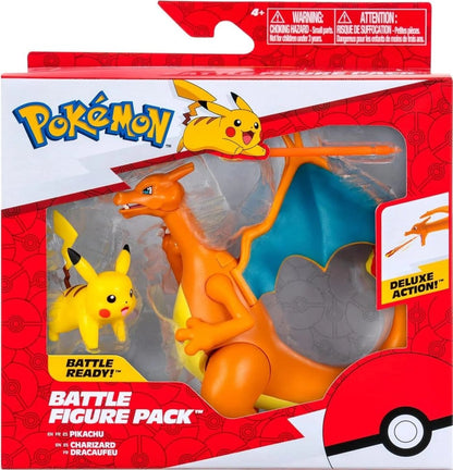 Pokémon Figuren 2er-Pack Glurak 11 cm &amp; Pikachu 5 cm