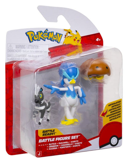 Pokémon Battle Figure Actionfiguren 3er-Pack Elezeba, Kabuto & Fuentente