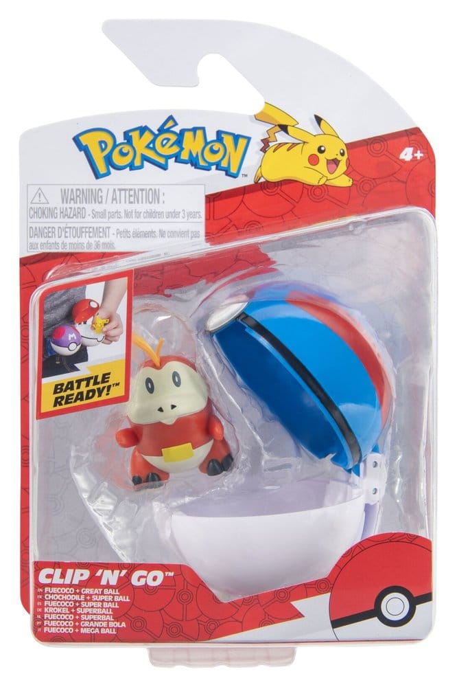 Pokémon Clip 'n' Go Actionfigur Krokel & Superball
