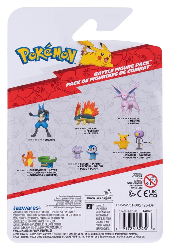 Pokémon Battle Figure Actionfiguren 2er-Pack Driftlon & Pikachu