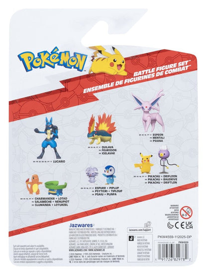 Pokémon Battle Figure Actionfiguren 3er-Pack Schiggy, Gruff & Blubella