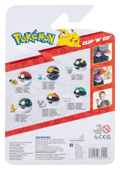 Pokémon Clip 'n' Go Actionfigur Feurigel & Pokéball