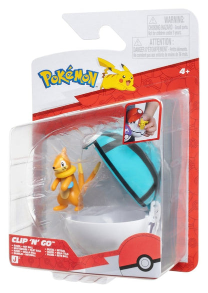 Pokémon Clip 'n' Go Actionfigur Bamelin & Netzball