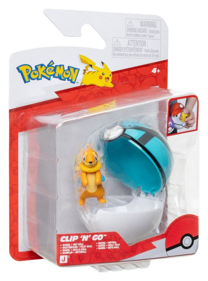 Pokémon Clip 'n' Go Actionfigur Bamelin & Netzball