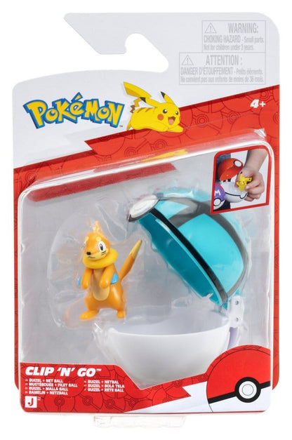 Pokémon Clip 'n' Go Actionfigur Bamelin & Netzball