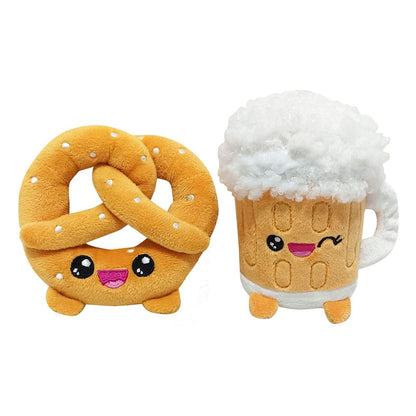 Yummis Together Plüschfiguren 2er-pack Brezel & Bier in Take Away Bag 21 cm