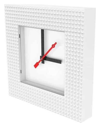 Lego Wanduhr Time by IQHK Weiß