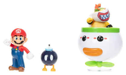 World of Nintendo Minifiguren 2er-Pack Mario and Bowser Jr. Clown Car 6 cm
