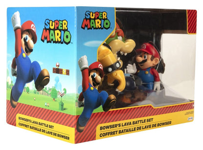 World of Nintendo Actionfiguren 3er-Pack Mario vs. Bowser Lava Battle