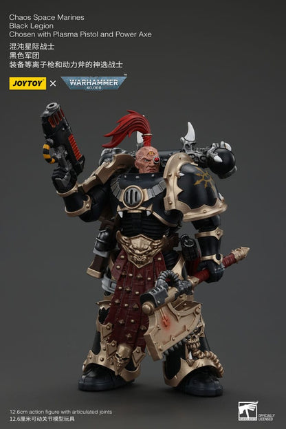 Warhammer 40k Actionfigur Chaos Space Marines Black Legion Chosen with Plasma Pistol and Power Axe 20 cm
