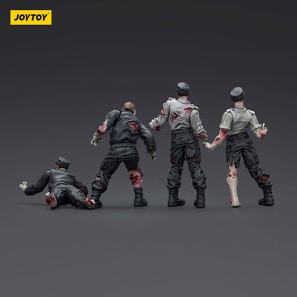 Zombie Dark Source Actionfiguren 4er-Pack Security Guards 8 cm
