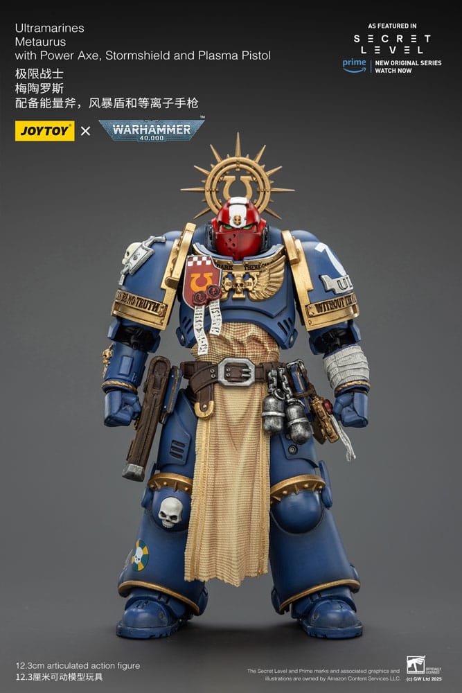 Warhammer 40,000 Actionfigur Ultramarines Metaurus with Power Axe, Stormshield and Plasma Pistol 13 cm