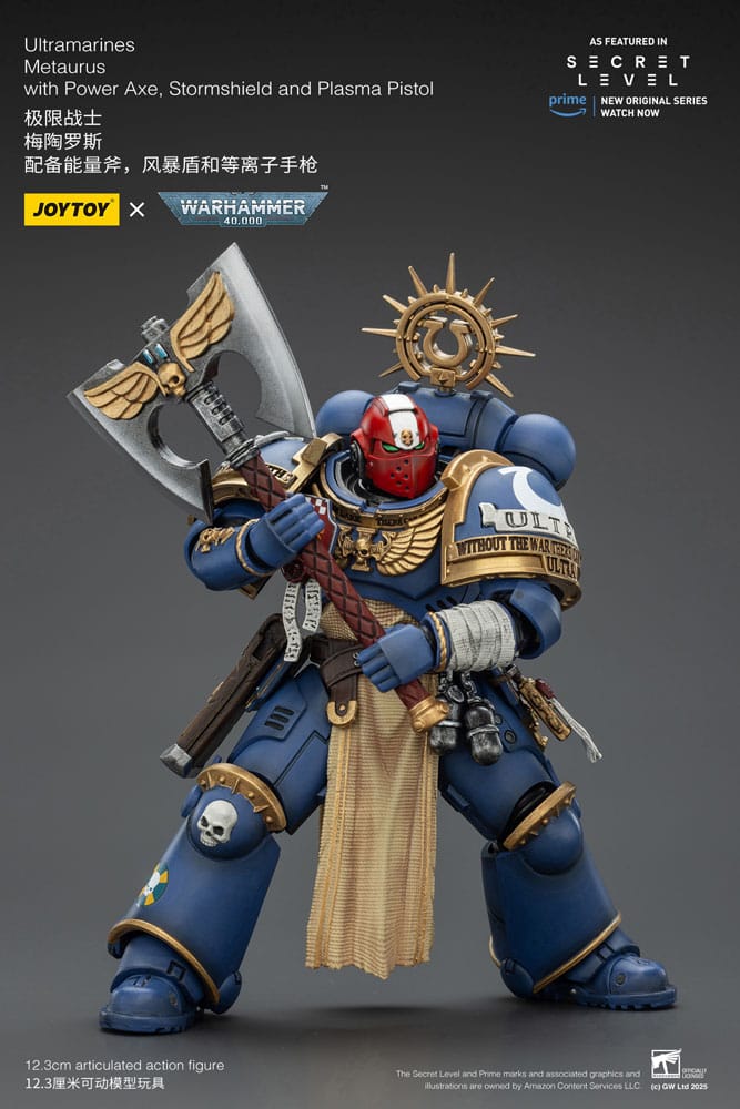 Warhammer 40,000 Actionfigur Ultramarines Metaurus with Power Axe, Stormshield and Plasma Pistol 13 cm