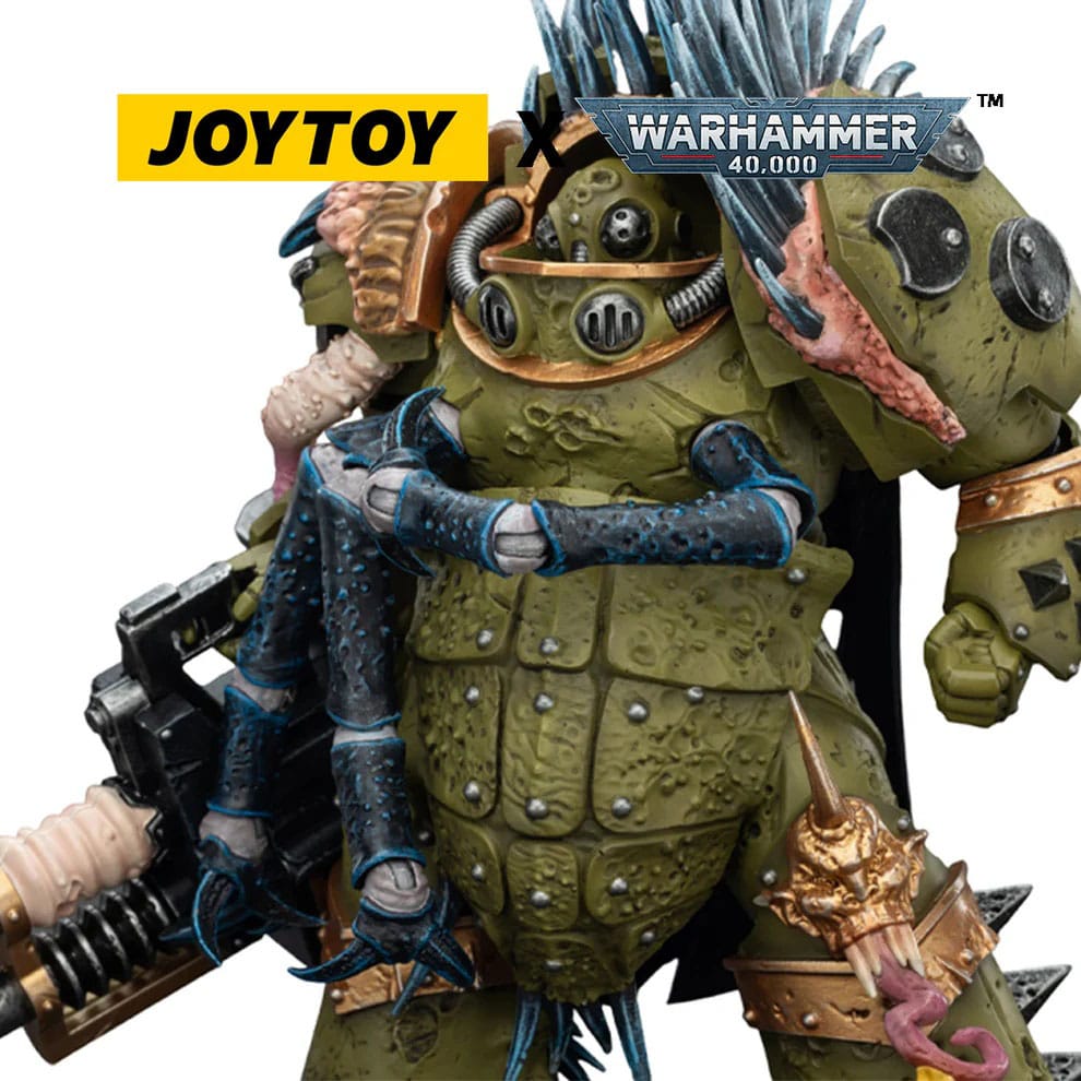 Warhammer 40,000 Actionfigur Death Guard Blightlord Terminator 1 with Reaper Autocannon and Bubotic Blades 14 cm
