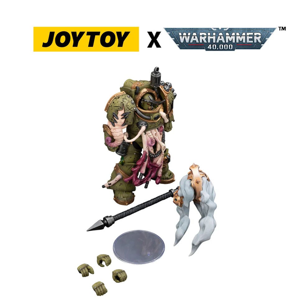 Warhammer 40,000 Actionfigur Death Guard Blightlord Terminator 2 with Flail of Corruption 14 cm