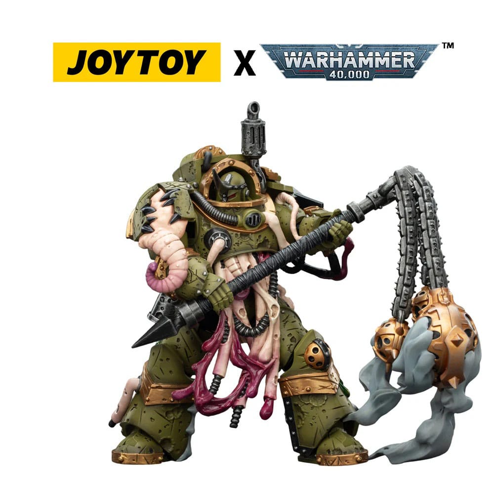 Warhammer 40,000 Actionfigur Death Guard Blightlord Terminator 2 with Flail of Corruption 14 cm