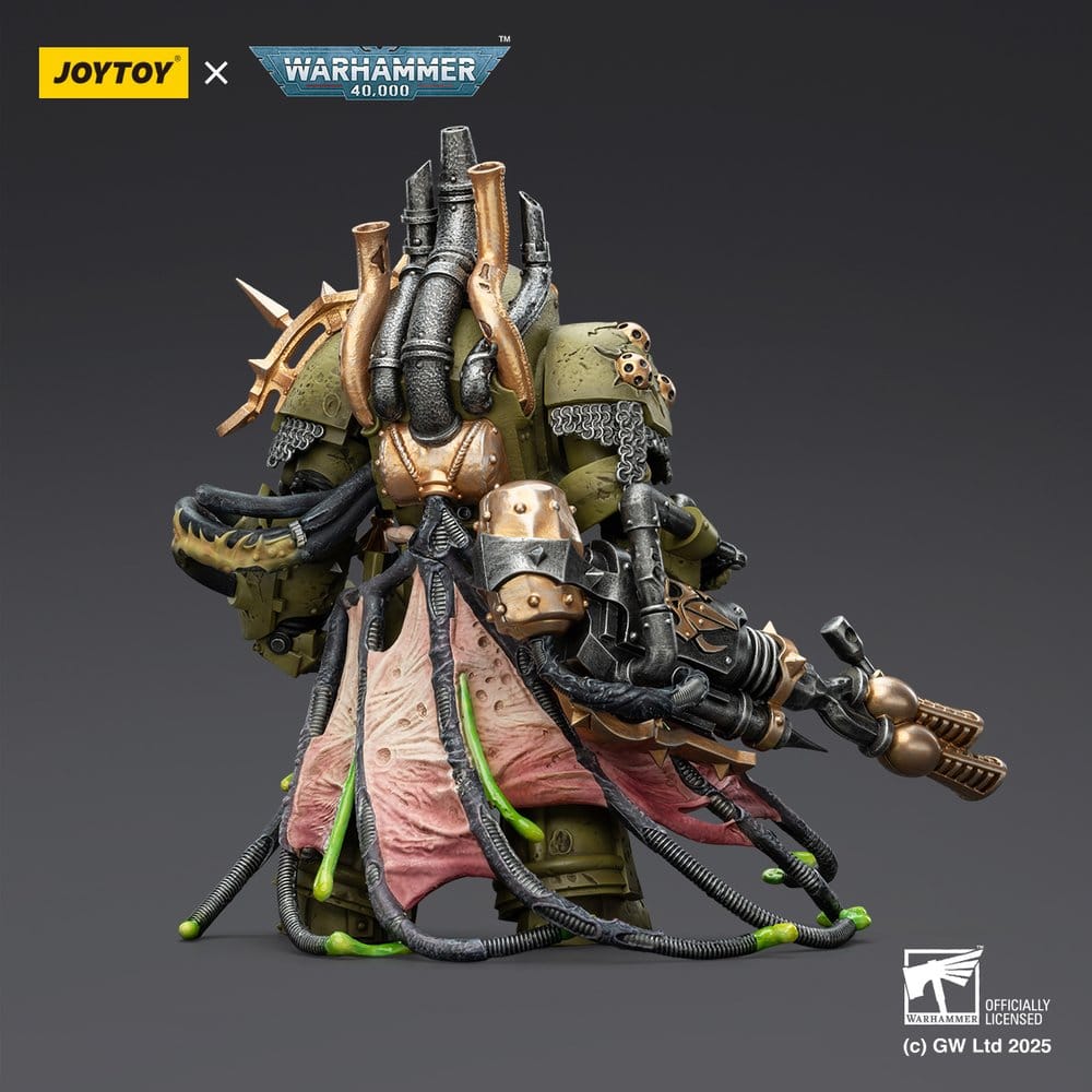 Warhammer 40,000 Actionfigur Death Guard Lord of Virulence with Power Fist and Twin Plague Spewer 14 cm
