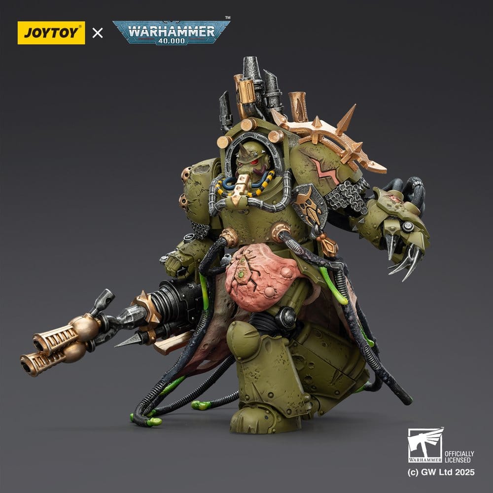 Warhammer 40,000 Actionfigur Death Guard Lord of Virulence with Power Fist and Twin Plague Spewer 14 cm