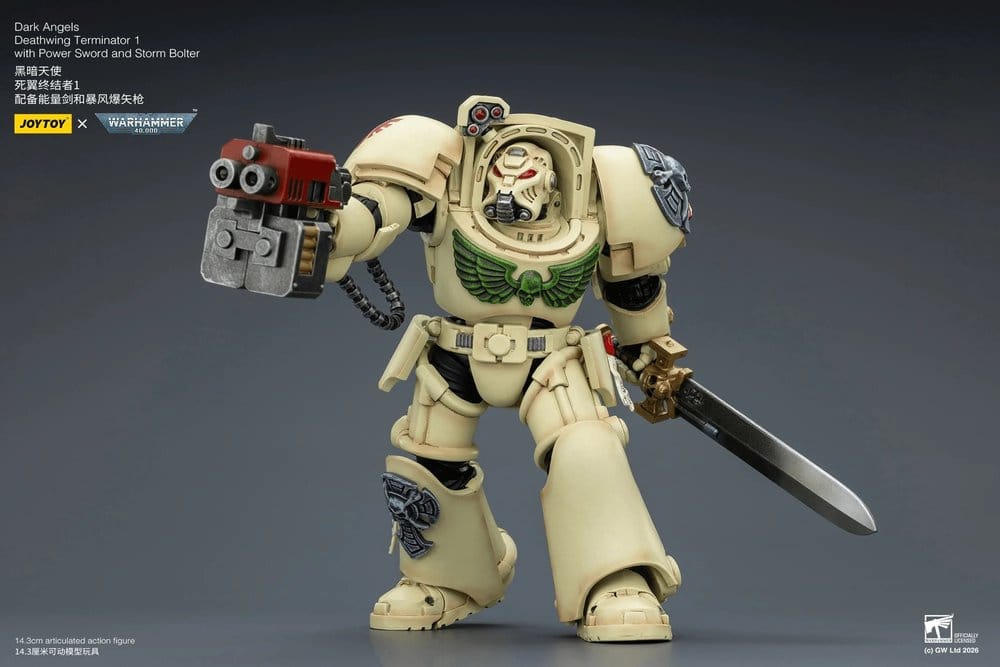 Warhammer 40,000 Actionfigur Dark Angels Deathwing Terminator 1 with Power Sword and Storm Bolter 14 cm