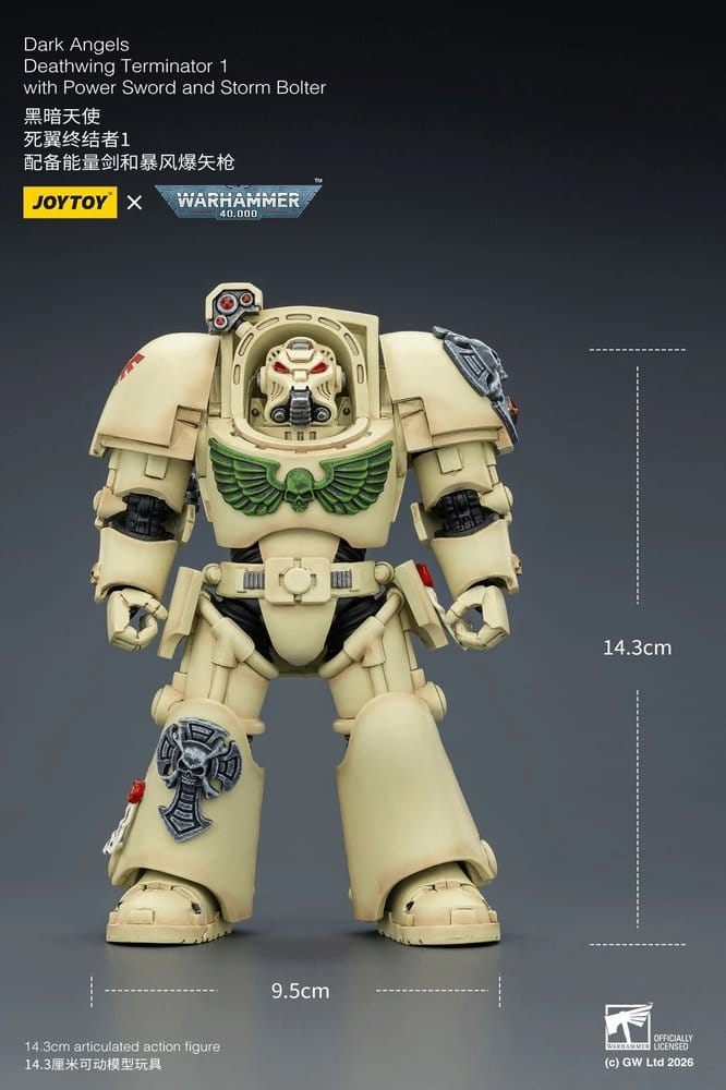 Warhammer 40,000 Actionfigur Dark Angels Deathwing Terminator 1 with Power Sword and Storm Bolter 14 cm