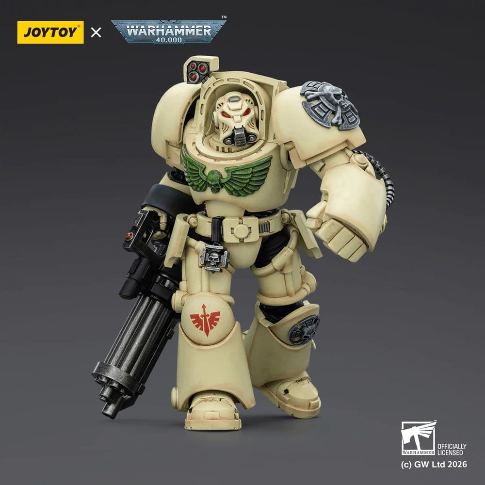 Warhammer 40,000 Actionfigur Dark Angels Deathwing Terminator 3 with Power Fist and Assault Cannon 14 cm