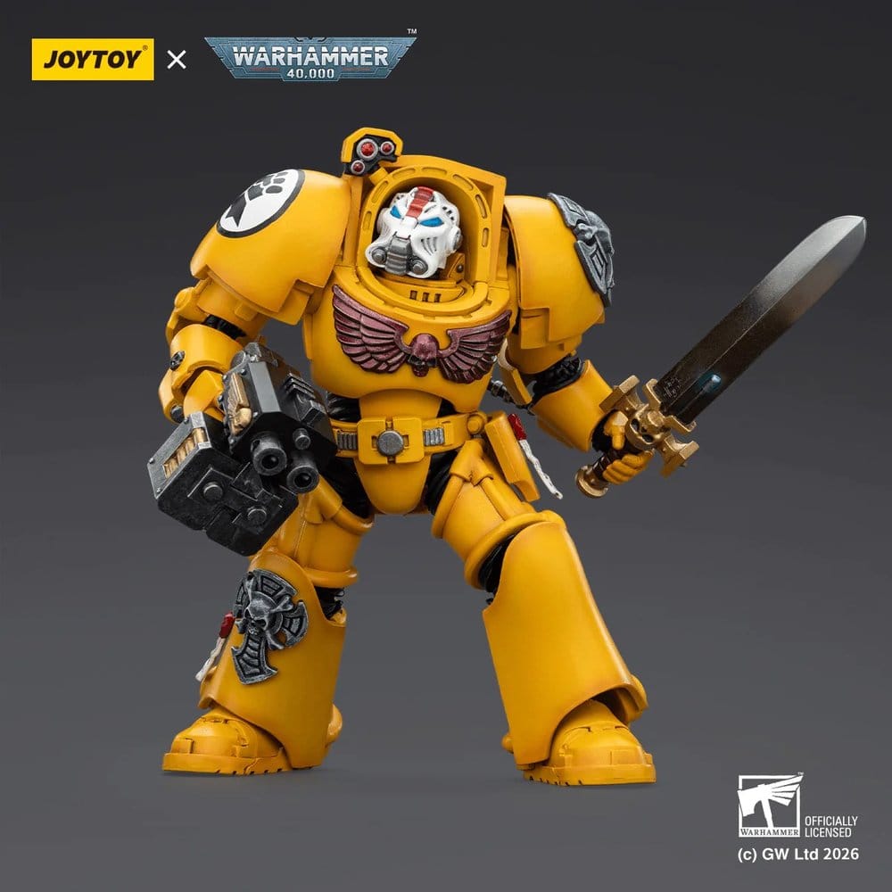 Warhammer 40,000 Actionfigur Imperial Fists Terminator 1 with Power Sword and Storm Bolter 14 cm