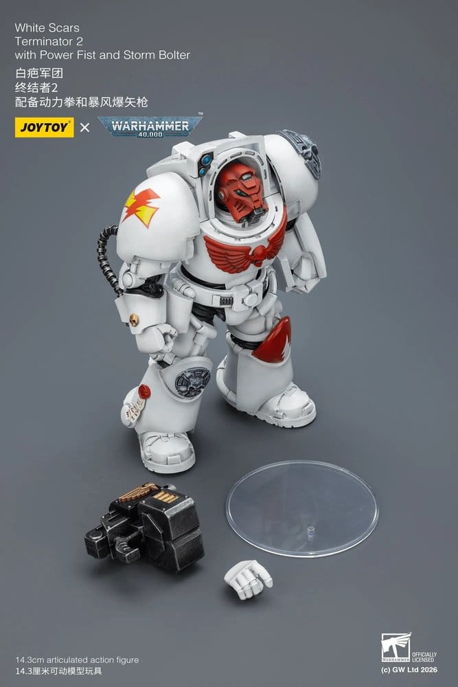 Warhammer 40,000 Actionfigur White Scars Terminator 2 with Power Fist and Storm Bolter 14 cm