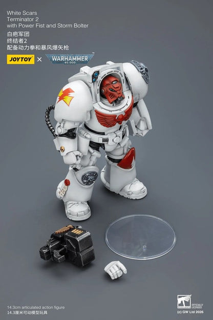 Warhammer 40,000 Actionfigur White Scars Terminator 2 with Power Fist and Storm Bolter 14 cm