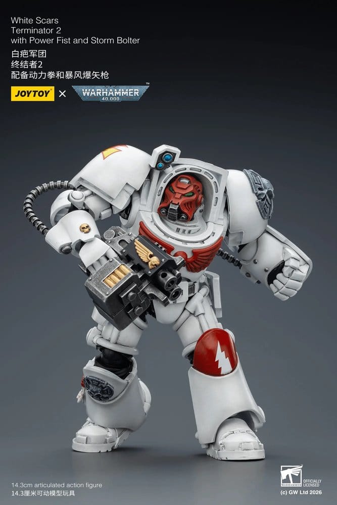 Warhammer 40,000 Actionfigur White Scars Terminator 2 with Power Fist and Storm Bolter 14 cm