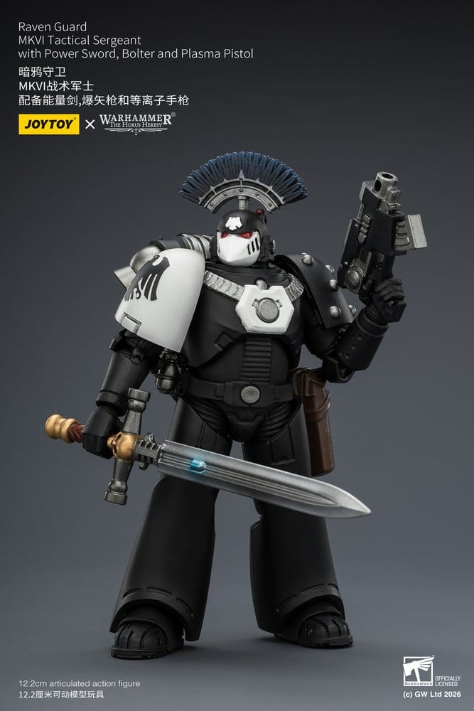 Warhammer 40,000 Actionfigur Raven Guard MkVI Tactical Sergeant 12 cm