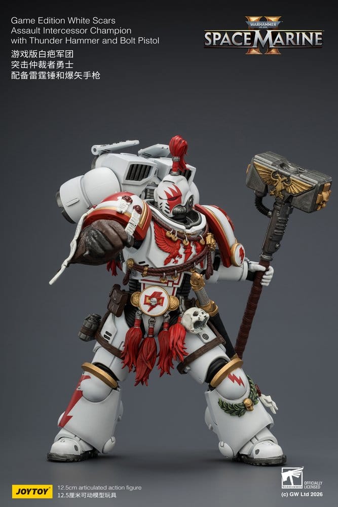 Warhammer Actionfigur Game Edition White Scars Assault Intercessor Champion 13 cm