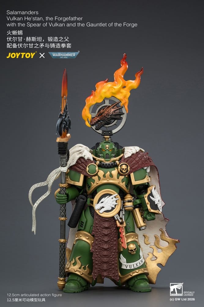 Warhammer Actionfigur Salamanders Vulkan He'stan, the Forgefather 13 cm