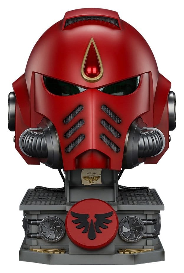 Warhammer Replik Blood Angels MkX Helm & Displayständer 44 cm