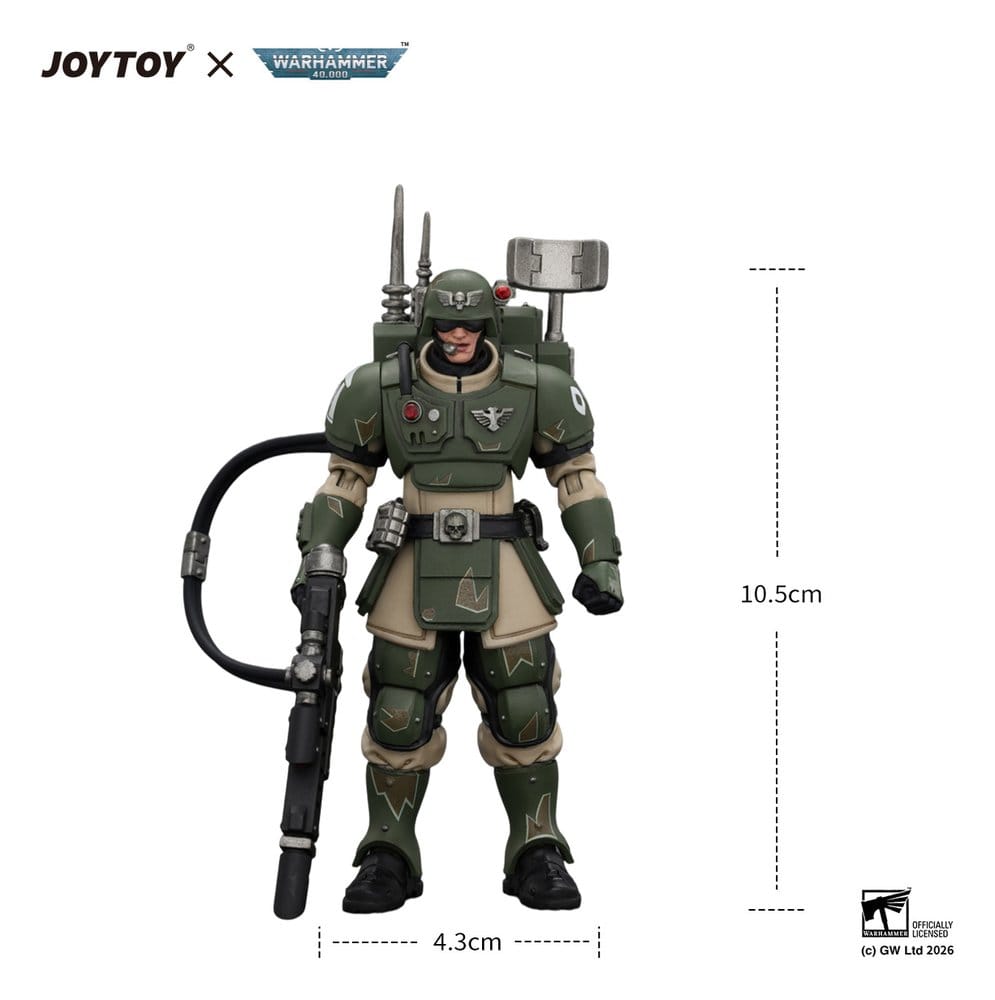 Warhammer Actionfigur Astra Militarum Kasrkin 3 with Hot-shot Lasgun and Vox-caster