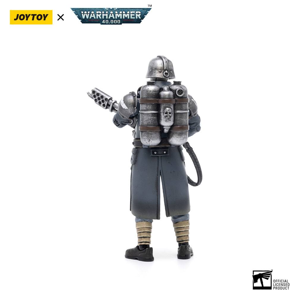 Warhammer 40k Actionfigur 1/18 Death Korps of Krieg Veteran Squad Guardsman with Flamer 10 cm