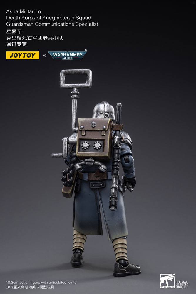 Warhammer 40k Actionfigur 1/18 Death Korps of Krieg Veteran Squad Guardsman Communications Specialist 10 cm