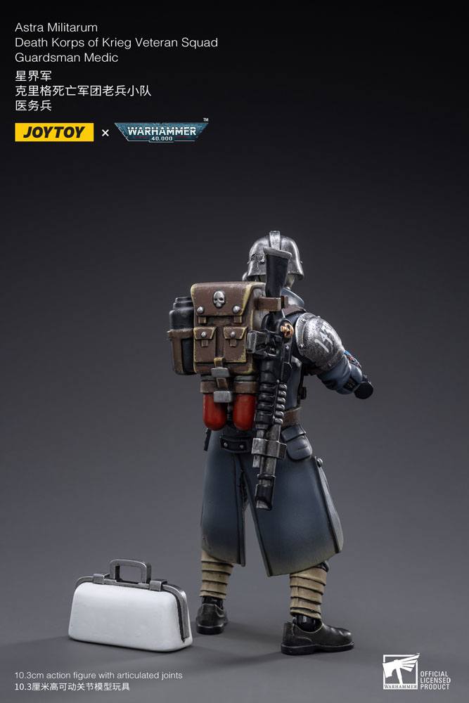 Warhammer 40k Actionfigur 1/18 Death Korps of Krieg Veteran Squad Guardsman Medic 10 cm